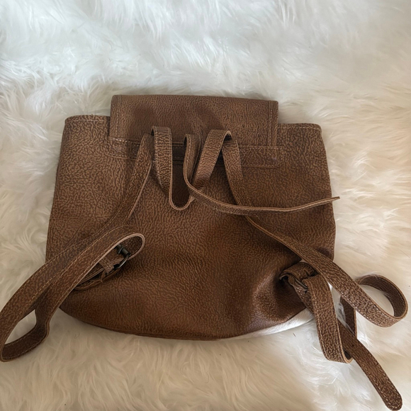 Myra Bag Hair-On Brown & White Cowhide Backpack One Size - Picture 4 of 13